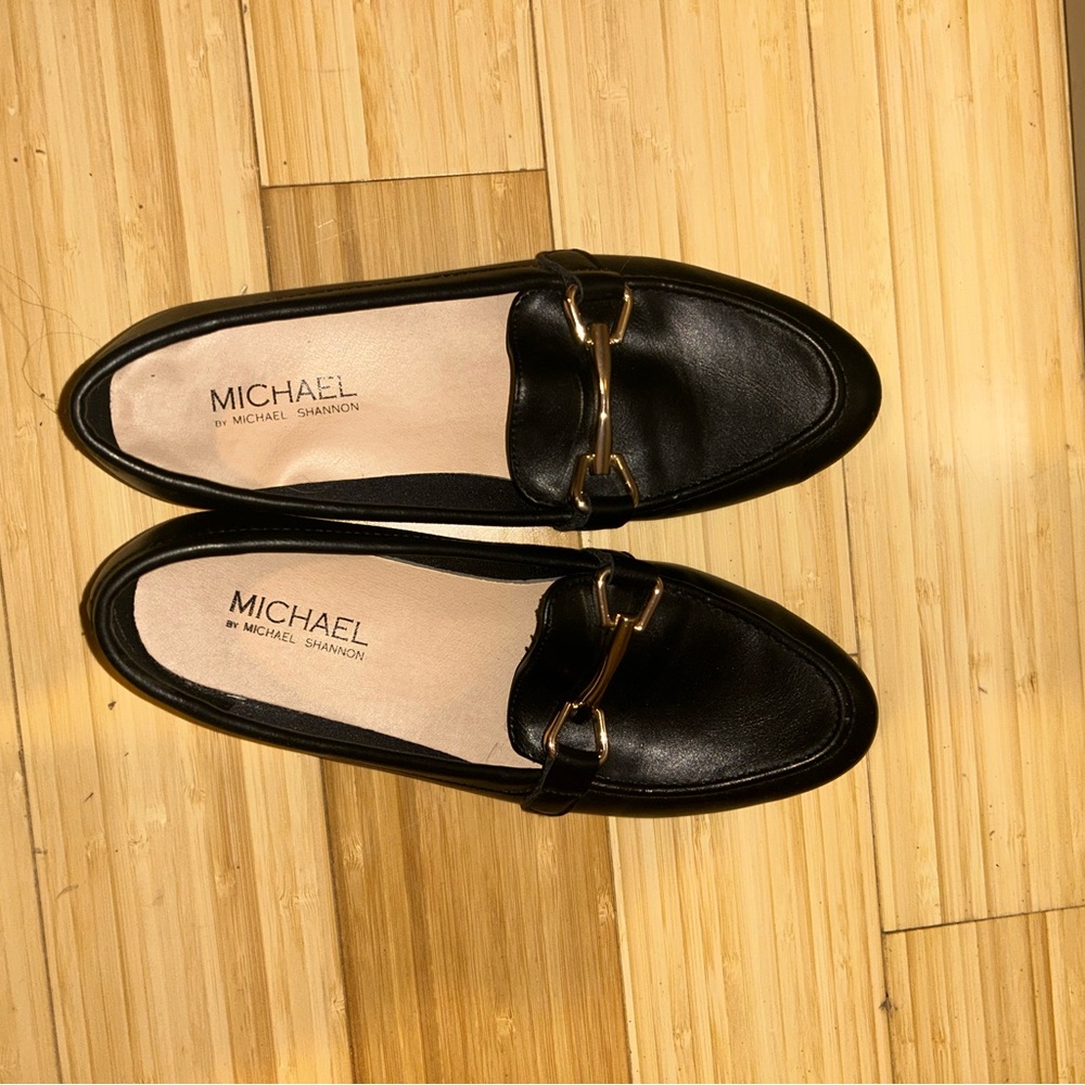 Michael Shannon Black Leather Loafers